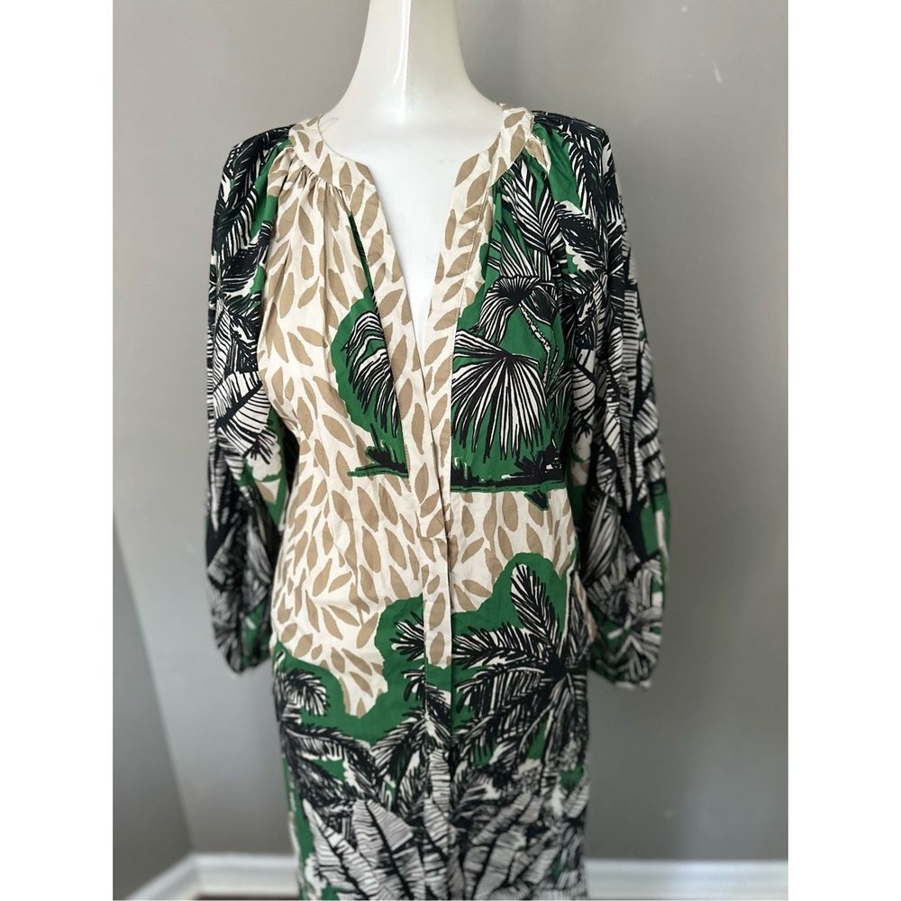 JOHANNA ORTIZ Quiet Solitude floral-print cotton midi dress US 0 $950 - Picture 6 of 11